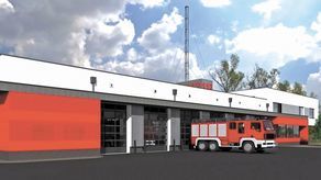 Przykładowa współczesna strażnica PSP. Tego rodzaju obiekt powstaje m.in. w Lubartowie
