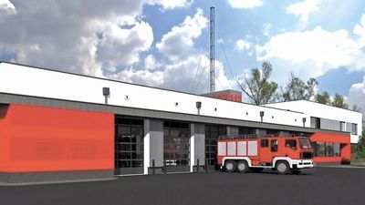Przykładowa współczesna strażnica PSP. Tego rodzaju obiekt powstaje m.in. w Lubartowie