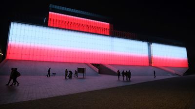 Narodowe Święto Niepodległości. Biało-czerwona iluminacja na CSK [zdjęcia]