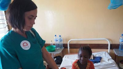 Katarzyna Pikulska na jednej z misji medycznych