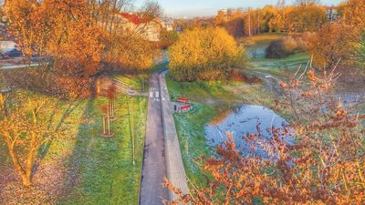 Tak wygląda nowa część parku Jana Pawła II w Lublinie. Już niedaleko do końca prac