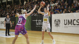 Giedre Labuckiene była jedną z trzech zawodniczek Pszczółki, która zdobyła 11 punktów.