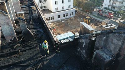 Tak wyglądał dach Domu Pomocy Społecznej przy Głowackiego chwilę po ugaszeniu pożaru.