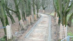 Trwa przebudowa Parku Ludowego w Lublinie. Zima sprzyja prowadzeniu robót [zdjęcia]