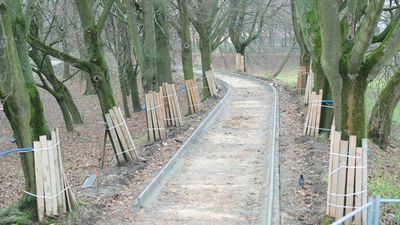 Trwa przebudowa Parku Ludowego w Lublinie. Zima sprzyja prowadzeniu robót [zdjęcia]