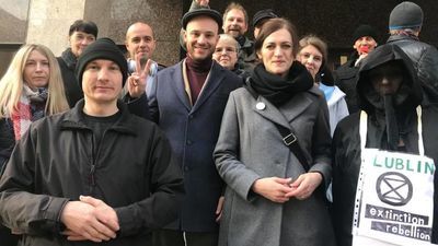 Przed dzisiejszym posiedzeniem sądu konferencję na temat górek czechowskich zorganizował Lubelski Ruch Miejski. Aktywistom towarzyszył Jan Śpiewak, stołeczny działacz ruchów miejskich