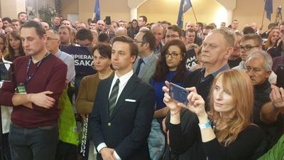 Krzysztof Bosak podczas zjazdu wojewódzkiego Konfederacji w Lublinie