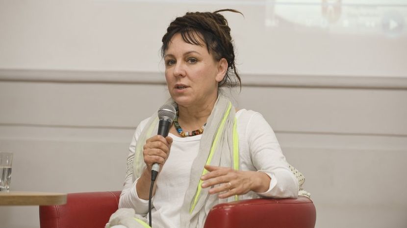 Olga Tokarczuk w Białej Podlaskiej w 2015 roku
