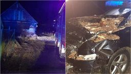 Wypił i przeszarżował. Zaparkował samochodem w czyimś domu