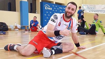 Nowy rozgrywający Azotów Aliaksandr Bachko już zdobywa bramki dla puławskiego klubu

