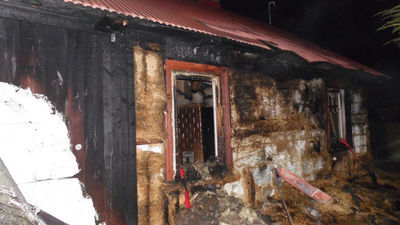 Pożar koło Lubartowa. Ogień strawił elewację domu [zdjęcia]