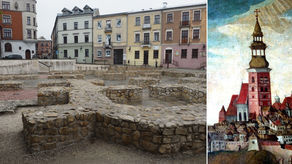 Kościół farny św. Michała 

Powstał w XIII w. w miejscu istniejącego wcześniej cmentarza. W XV w. świątynia została przebudowana, w tym czasie otrzymała wieżę. Pożary powodowały, że fara była wielokrotnie odbudowywana i przebudowywana. Niestety w 2 połowie XVII w. ze względu na braki pieniędzy i klęski pojawiły się trudności w utrzymaniu budowli w odpowiednim stanie, zaś kolejne lata stały się początkiem popadania w ruinę budowli. Do ostatecznego upadku przyczyniła się bulla papieża Piusa VII powołująca do życia w 1805 roku diecezję lubelską. Katedrą ustanowiono nie farę lecz kościół pojezuicki św. Jana. Fara, ze względu na fatalny stan obiektu została rozebrana w połowie XIX w. Obecnie w tym miejscu znajdują się jedynie zrekonstruowane fundamenty dawnej świątyni i jej makieta