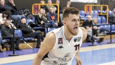 Karol Obarek, najskuteczniejszy obok Adama Myśliwca, koszykarz meczu z Turem

