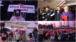 "Murem za Haidarem". Mieszkańcy Białej Podlaskiej manifestowali przed szpitalem [wideo, zdjęcia]