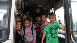 Uczniowie ze szkoły w Berezówce 