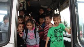 Uczniowie ze szkoły w Berezówce 