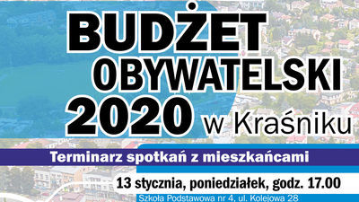 Kraśnik: Przyjdź po informacje o budżecie obywatelskim