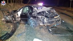 Opole Lubelskie: Brawurowa jazda zakończona dachowaniem samochodu