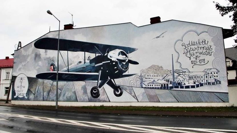 Taki mural powstał w Białej Podlaskiej w 2017 roku.
