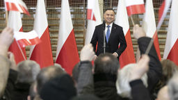 Andrzej Duda podczas spotkania w Lubartowie