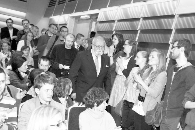 Spotkanie z kompozytorem Krzysztofem Pendereckim w marcu 2012 roku na UMCS
