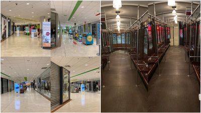 Opustoszałe tramwaje i lokale publiczne w Mediolanie