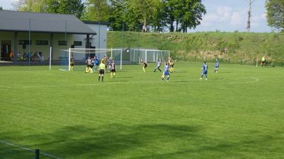 Murawa boiska na stadionie w Białopolu już spełnia wymagania IV ligi