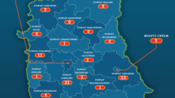 Aktualna mapa zakażeń koronawirusem w w woj. lubelskim