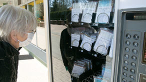 Maseczkomat, który stanął w Zamościu