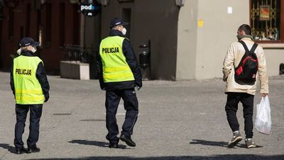 Patrol policji na lubelskim Starym Mieście