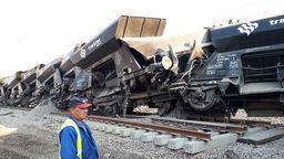Pociąg towarowy wykoleił się w Motyczu na linii Lublin - Dęblin