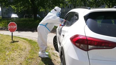 Mobilny punkt pobrań działa m.in. przy szpitalu wojewódzkim w Chełmie