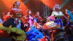 Święto Truskawki w 2019 r. Na zdjęciu koncert zespołu Cyganeria z Góry Puławskiej