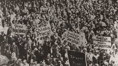 Płock, maj 1920. Demonstracja komunistyczna
