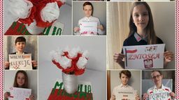 Razem, chociaż osobno. Uczniowie SP 11 w Puławach tak upamiętnili Święto Konstytucji 3 Maja