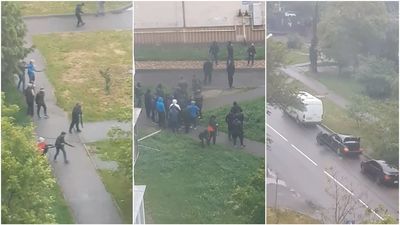 100 osób brało udział w strzelaninie pod Kijowem na Ukrainie [wideo]