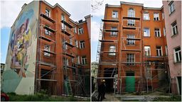 Remont kamienicy przy ul. Lubelskiej 64 w Chełmie.