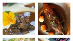 Od lewej na górze: grzyby i papryka to dobrana para; Ćevapčići
Od lewej na dole: jagnięcina w śmietanie; nie byłoby bałkańskiego smaku, gdyby nie ajwar