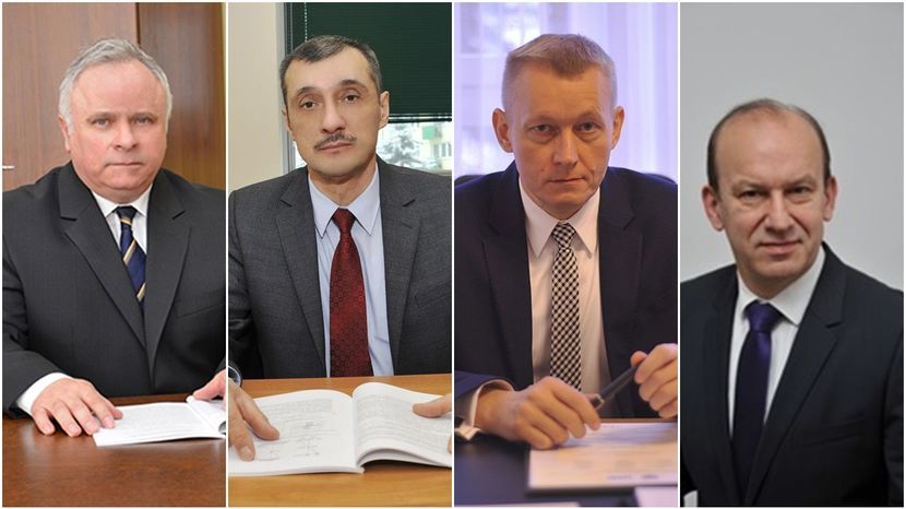 Od lewej: prof. Krzysztof Kowalczyk, prof. Andrzej Marczuk, dr hab. Adam Waśko i prof. Stanisław Winiarczyk