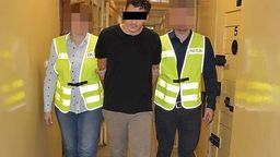 Bartosz B. w chwili zatrzymania