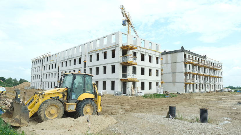 Budowa rządowych czynszówek w Świdniku trwa od jesieni ubiegłego roku<br />
