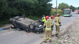 Dachowanie audi na ul. Janowskiej