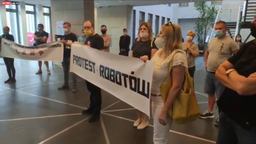 Przedsiębiorcy protestowali w Urzędzie Marszałkowskim. Przeciwko anulowaniu konkursu o dofinansowanie [wideo]