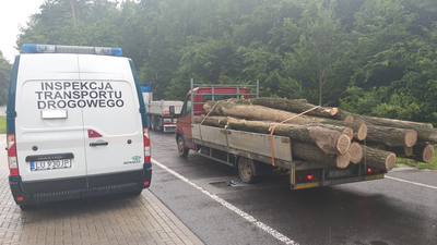 Zatrzymany samochód iveco