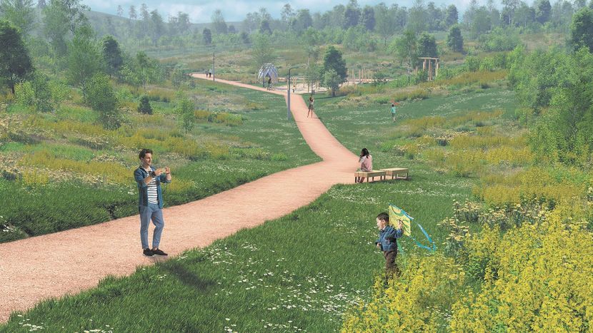 Plan budowy trasy pieszo-rowerowej przez dawny poligon ogłoszono w zeszłym tygodniu jako pierwszy etap urządzania parku na górkach