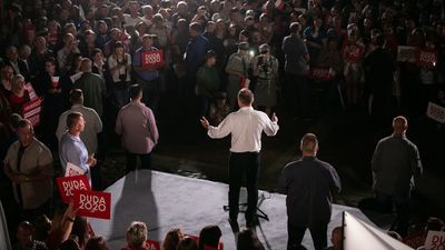 Andrzej Duda podczas piątkowego wiecu w Zamościu