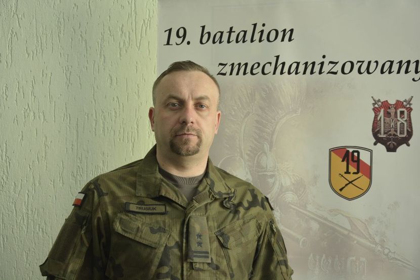 podpułkownik Hubert Trusiuk, dowódca 19. Chełmskiego Batalionu Zmechanizowanego imienia 8. Pułku Ułanów Księcia Józefa Poniatowskiego.