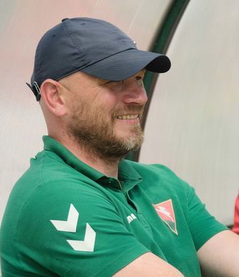 Trener Lublinianki Dariusz Bodak po sobotnim meczu ze Spartą miał powody do radości