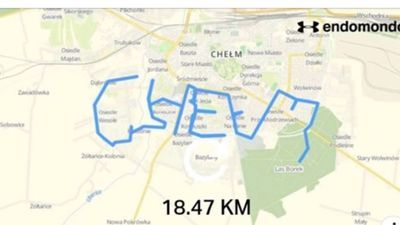 Chełm: Trasę rowerowego rajdu ułożyli w napis. Teraz zabiorą przyjaciół na przejażdżkę