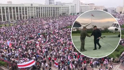 Tłumy Białorusinów na protestach w Mińsku. Łukaszenka na filmie z kałasznikowem w ręku [wideo]